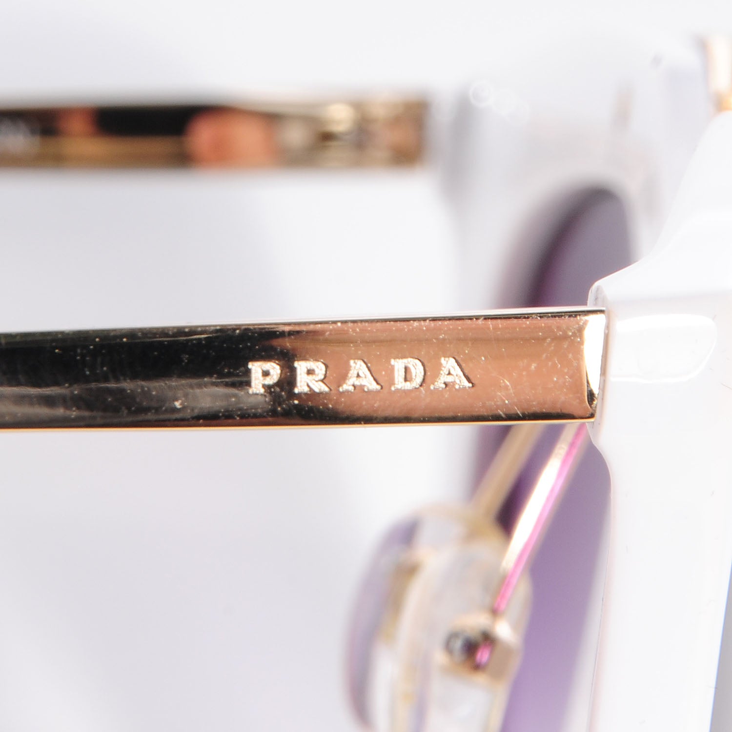 Prada Acetate Cinema Sunglasses SPR 09QS White 7 of 8