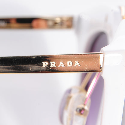 Prada Acetate Cinema Sunglasses SPR 09QS White 7 of 8