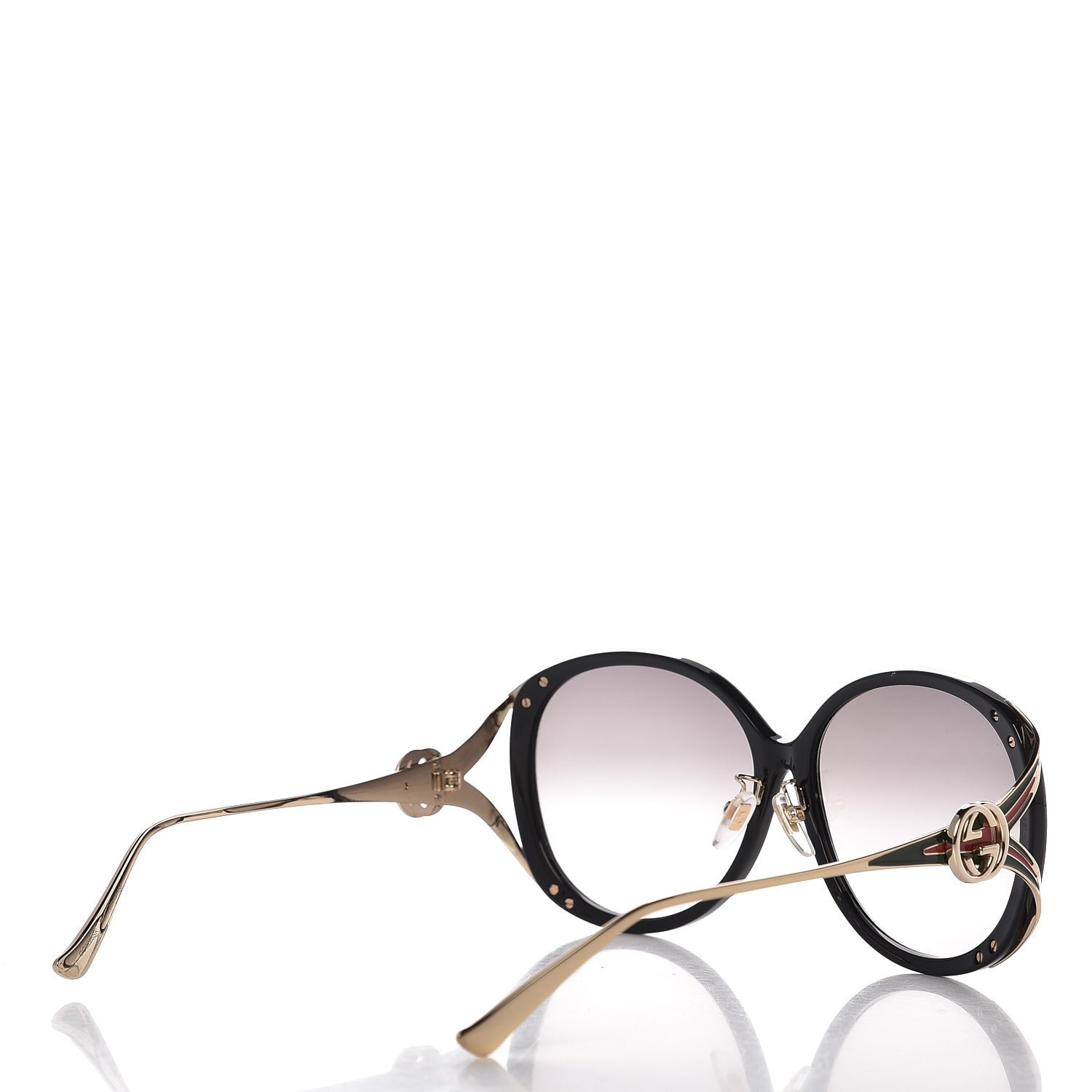 Gucci Round Frame Injected GG0226S Sunglasses Black 4 of 8