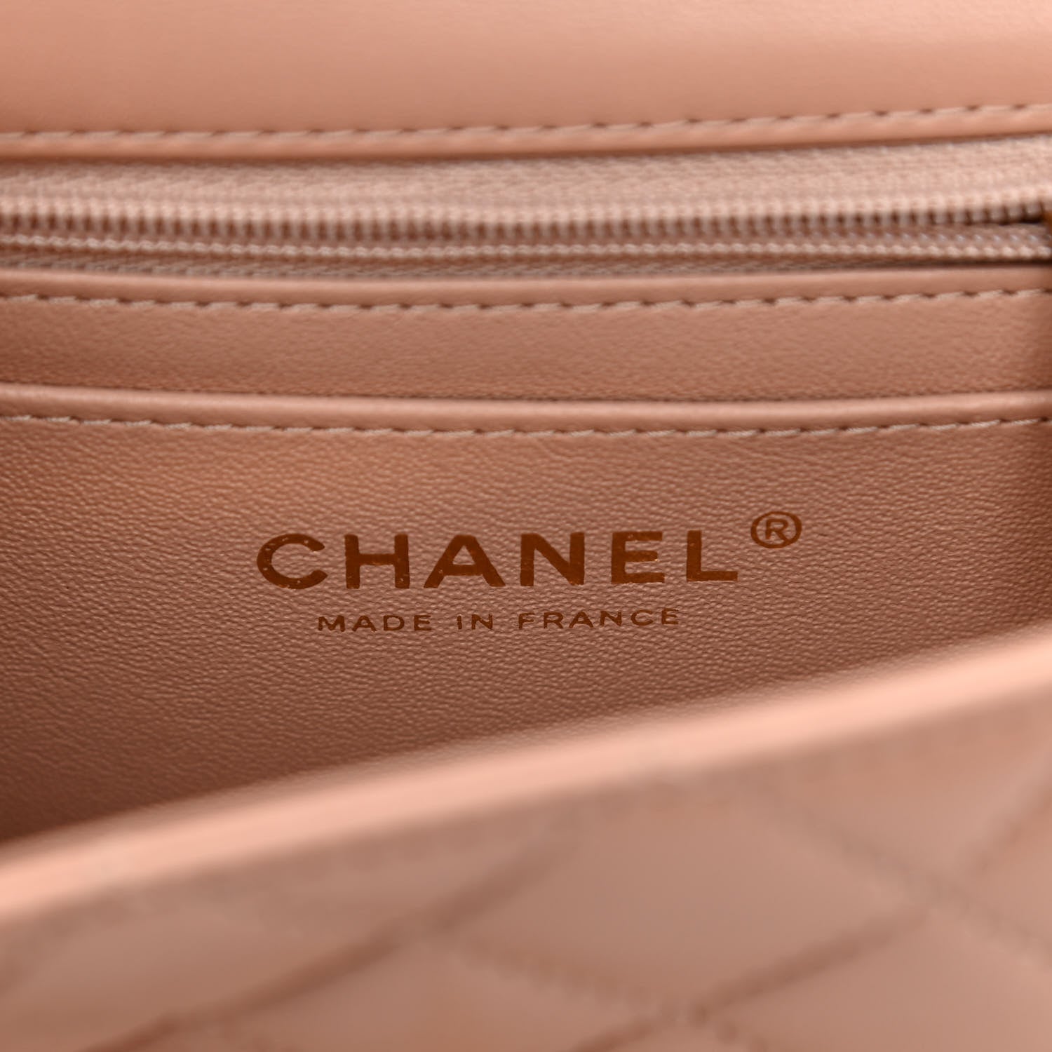 Chanel Lambskin Quilted Mini Top Handle Rectangular Flap Beige 6 of 9