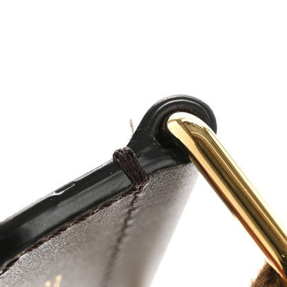 Fendi Ribbon Vitello Century FF 1974 Embroidered Adjustable Strap You Fango Rosa Confetto Chocolate 7 of 9
