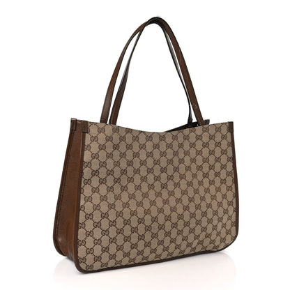 Gucci Monogram Horsebit 1955 Tote Bag Beige Brown Sugar 3 of 9