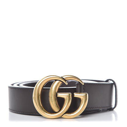 Gucci Moon Calfskin Double G 30mm Belt 95 38 Dark Cocoa 1 of 6