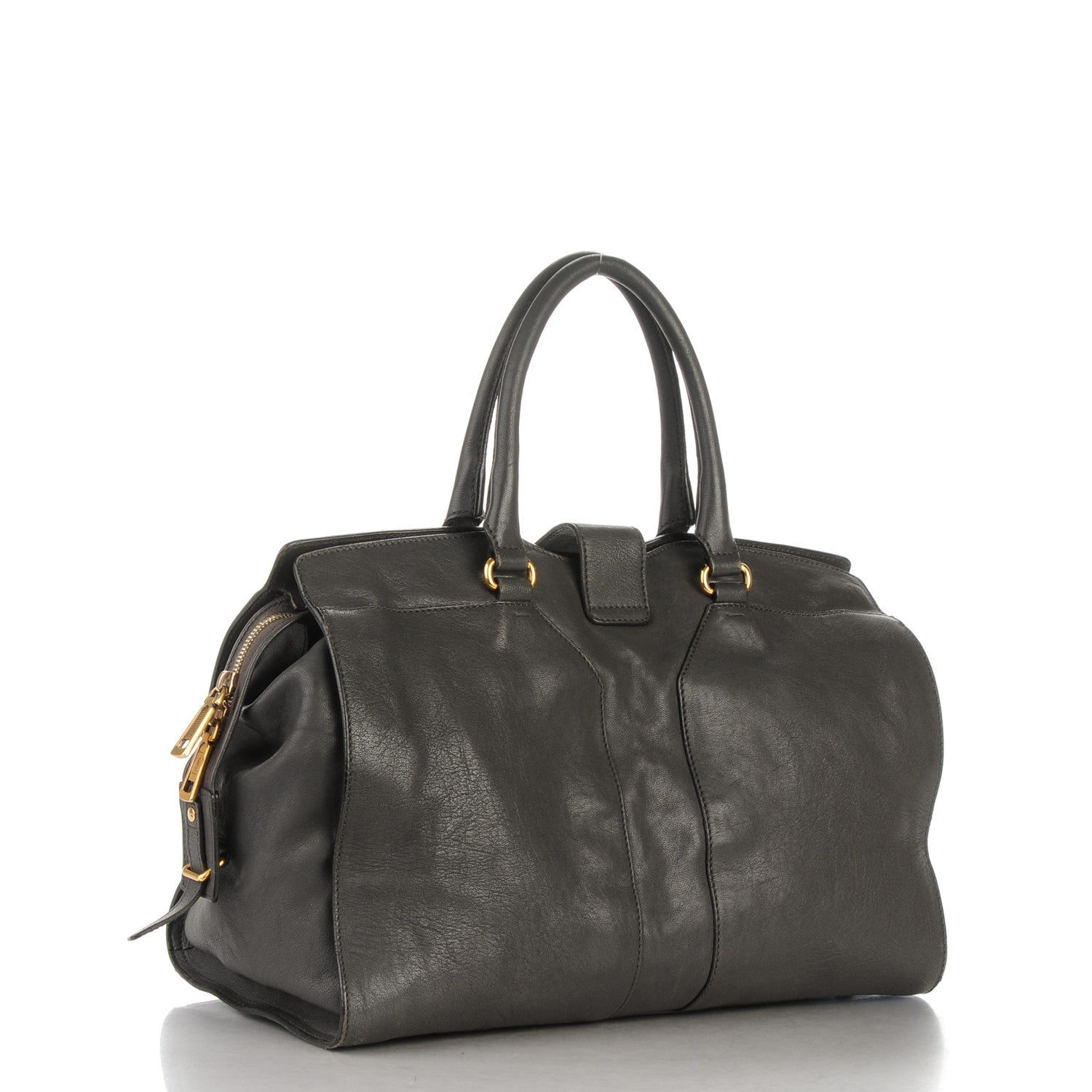 Saint Laurent Sheepskin Medium Cabas ChYc Grey 3 of 9