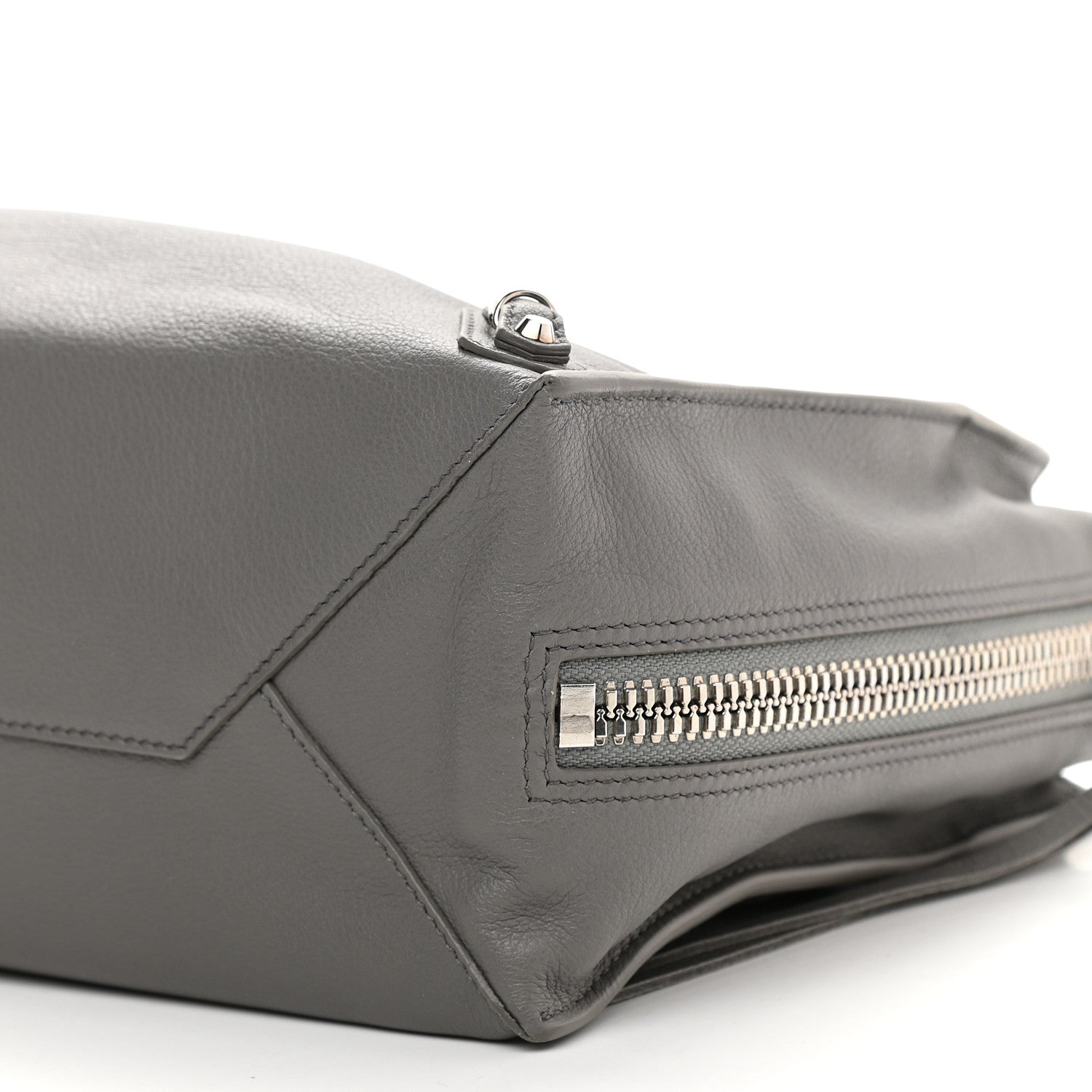 Balenciaga Veau Papier A6 Zip Around Tote Gris Acier 6 of 9