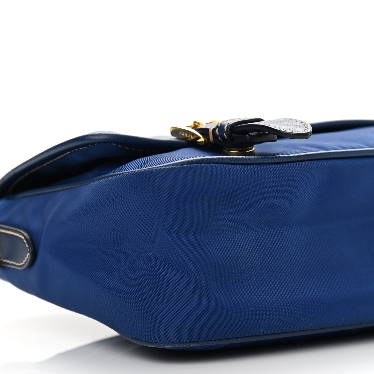 Tessuto Nylon Saffiano Small Messenger Bag Blue