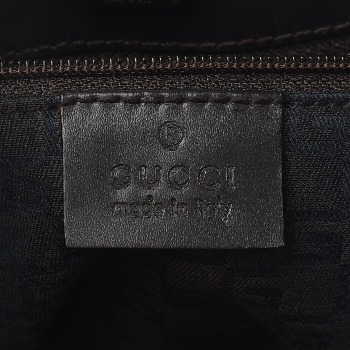 Denim Monogram Double Pocket Tote Dark Brown