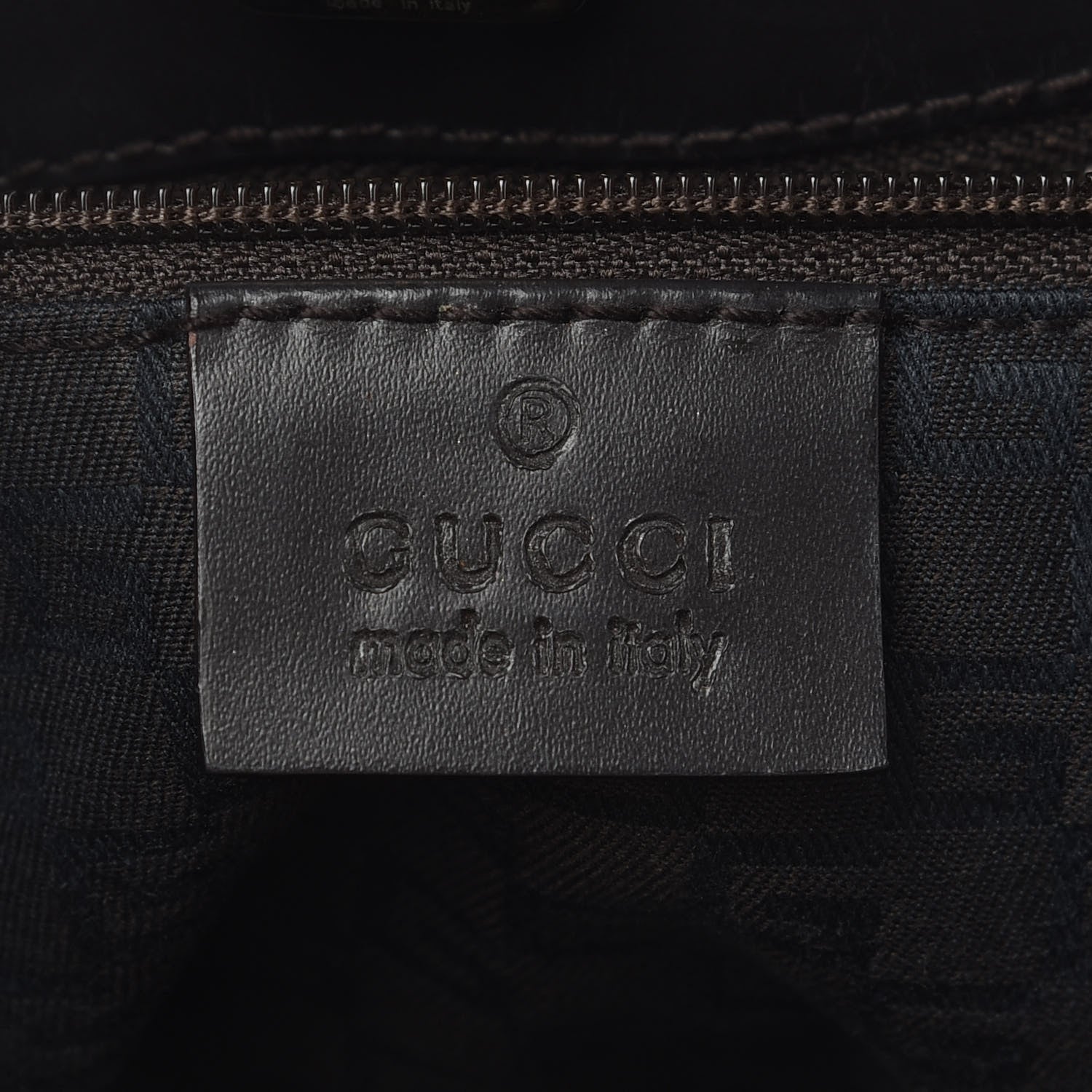 Gucci Denim Monogram Double Pocket Tote Dark Brown 6 of 10