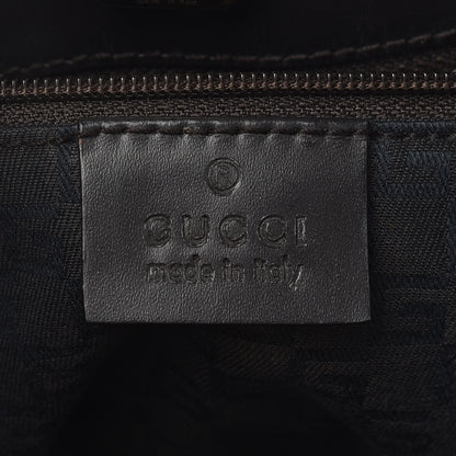 Gucci Denim Monogram Double Pocket Tote Dark Brown 6 of 10