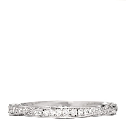 Graff 18K White Gold Diamond Spiral Pave Band Ring 50 5.5 1 of 6