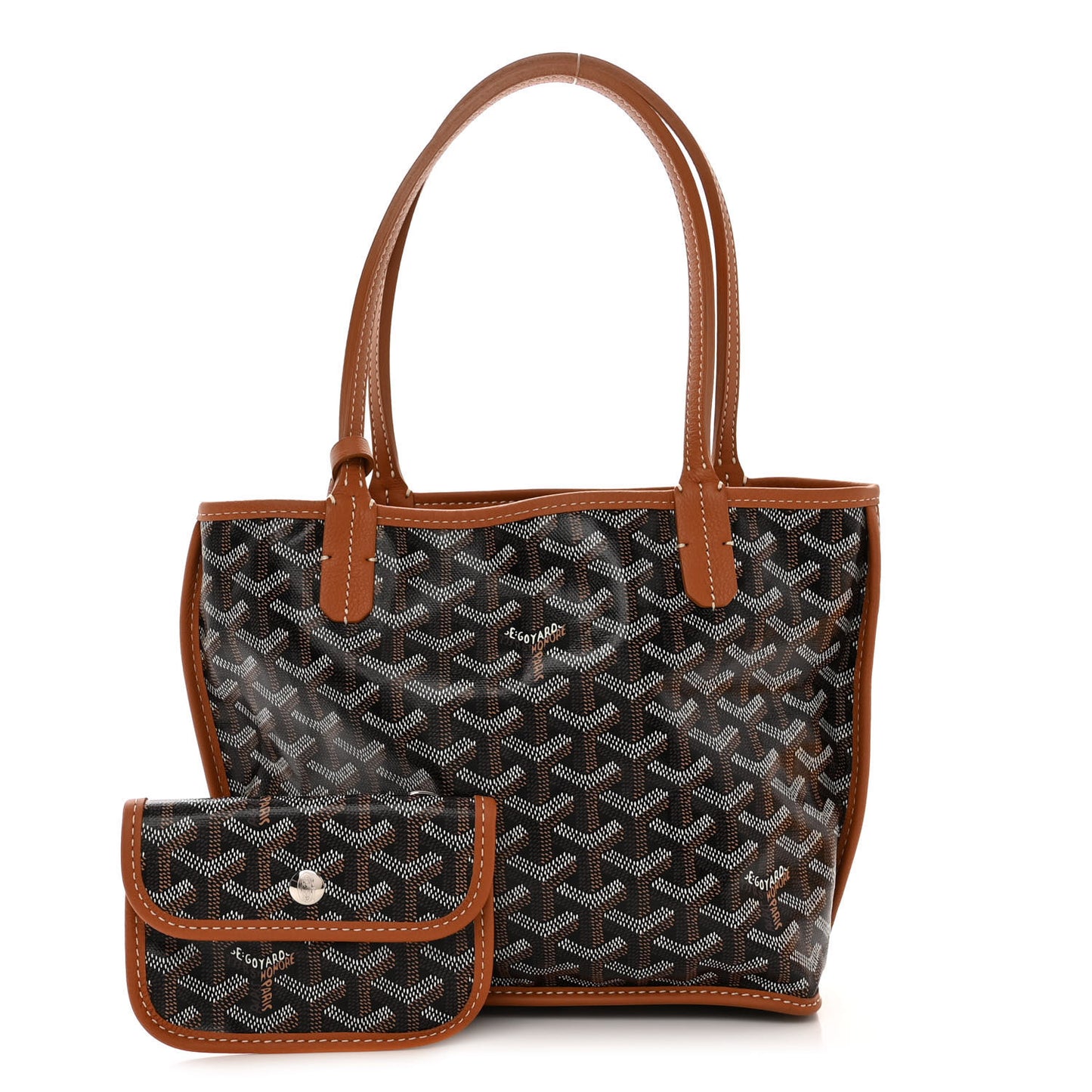 Goyardine Reversible Mini Anjou Black Gold