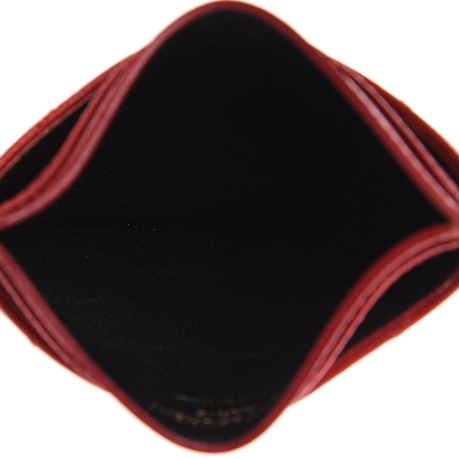 Saint Laurent Grain De Poudre Matelasse Chevron Monogram Credit Card Case New Red 5 of 10