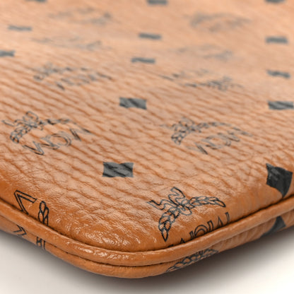 MCM Visetos Liz Shopper Tote Pouch Cognac 7 of 8
