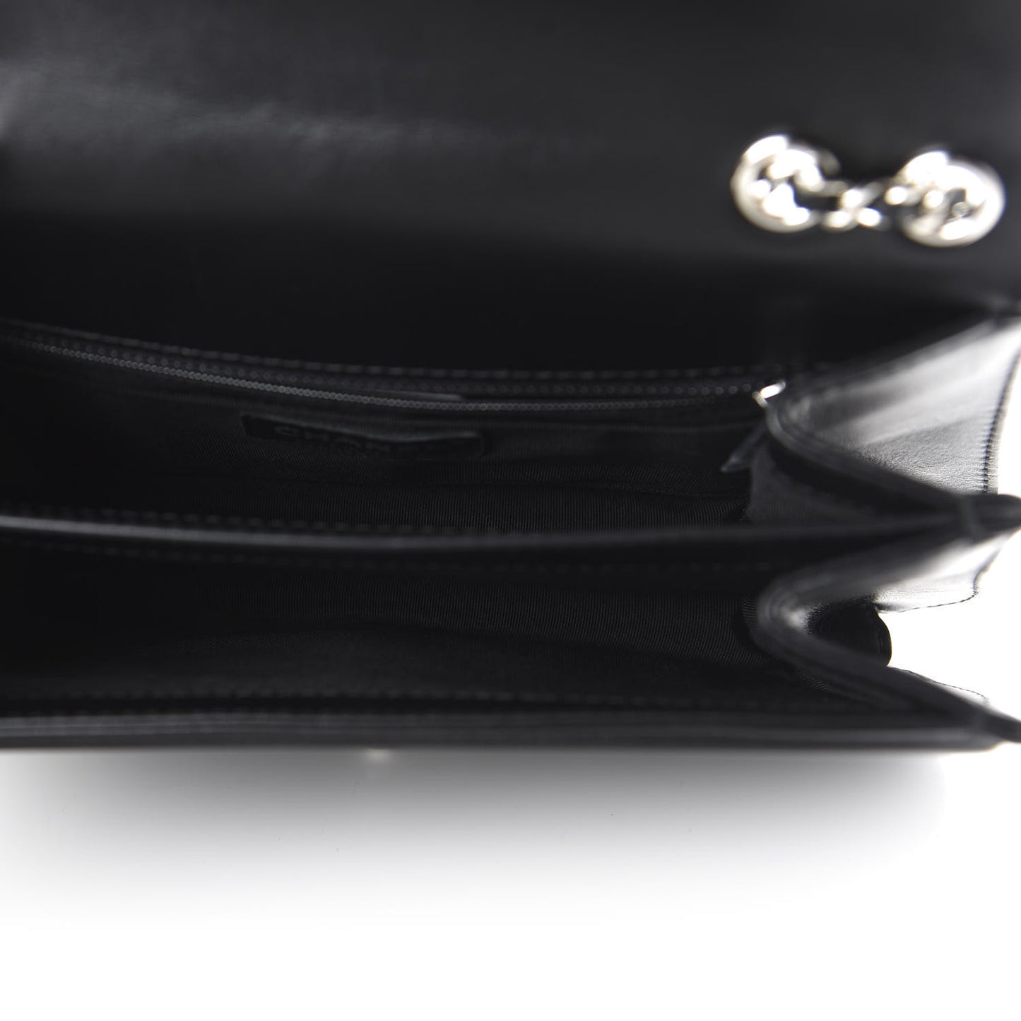 Calfskin Medium Braided Chic Flap Black