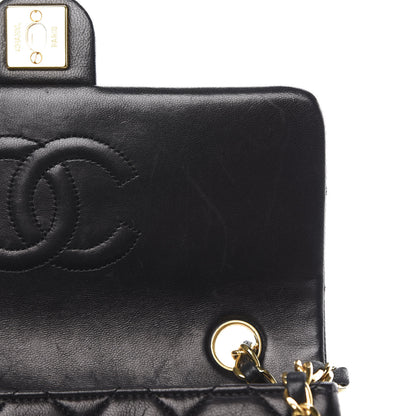 Chanel Lambskin Quilted Mini Square Flap Black 14 of 15