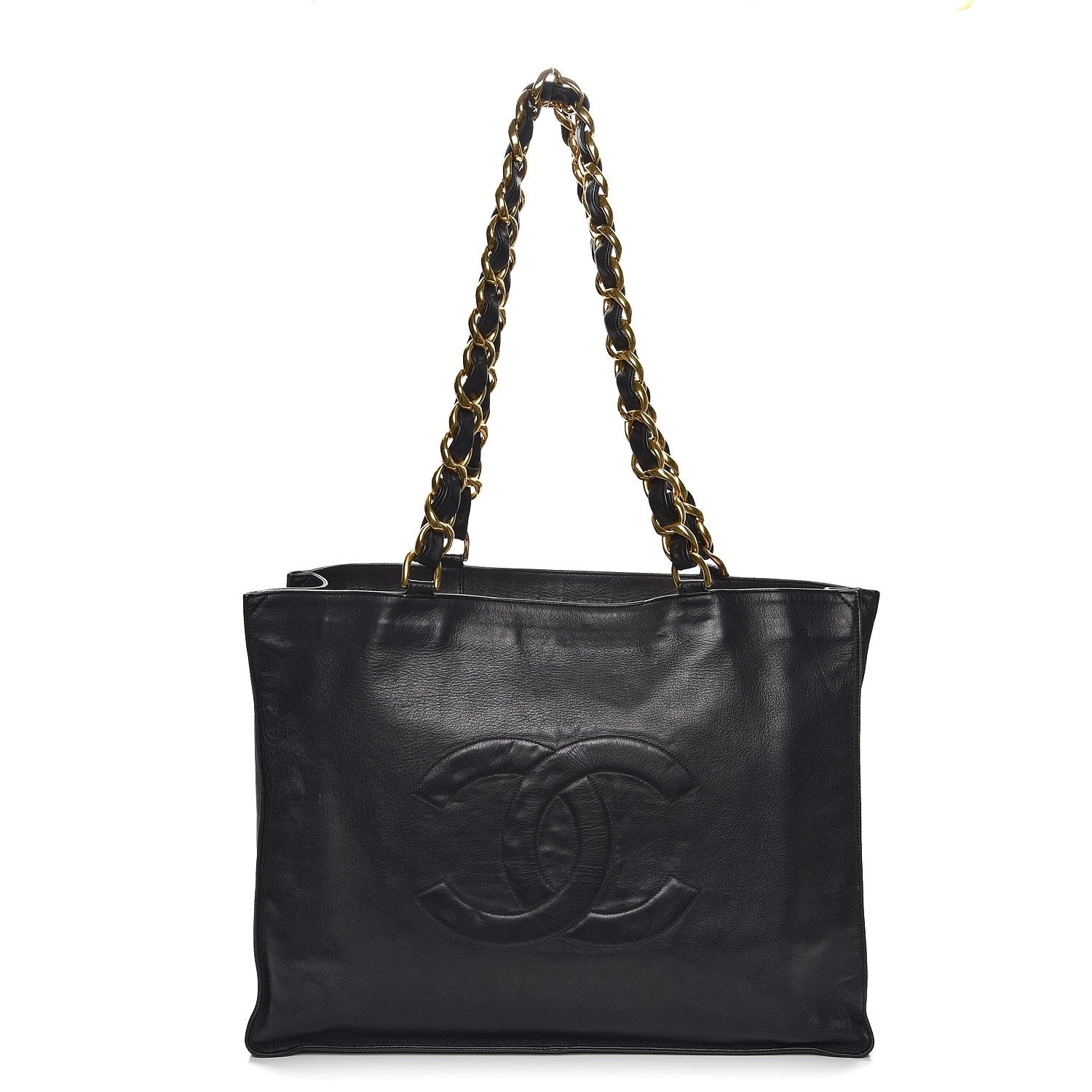 Chanel Lambskin CC Tote Black 1 of 12
