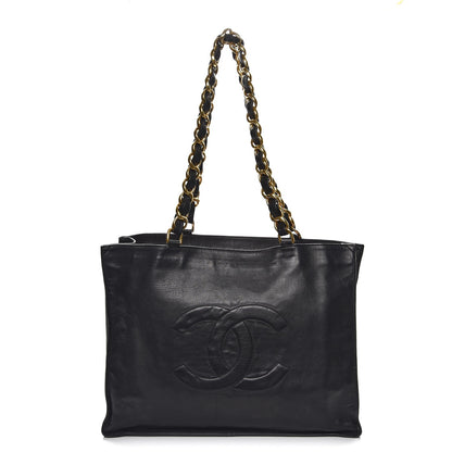 Chanel Lambskin CC Tote Black 1 of 12