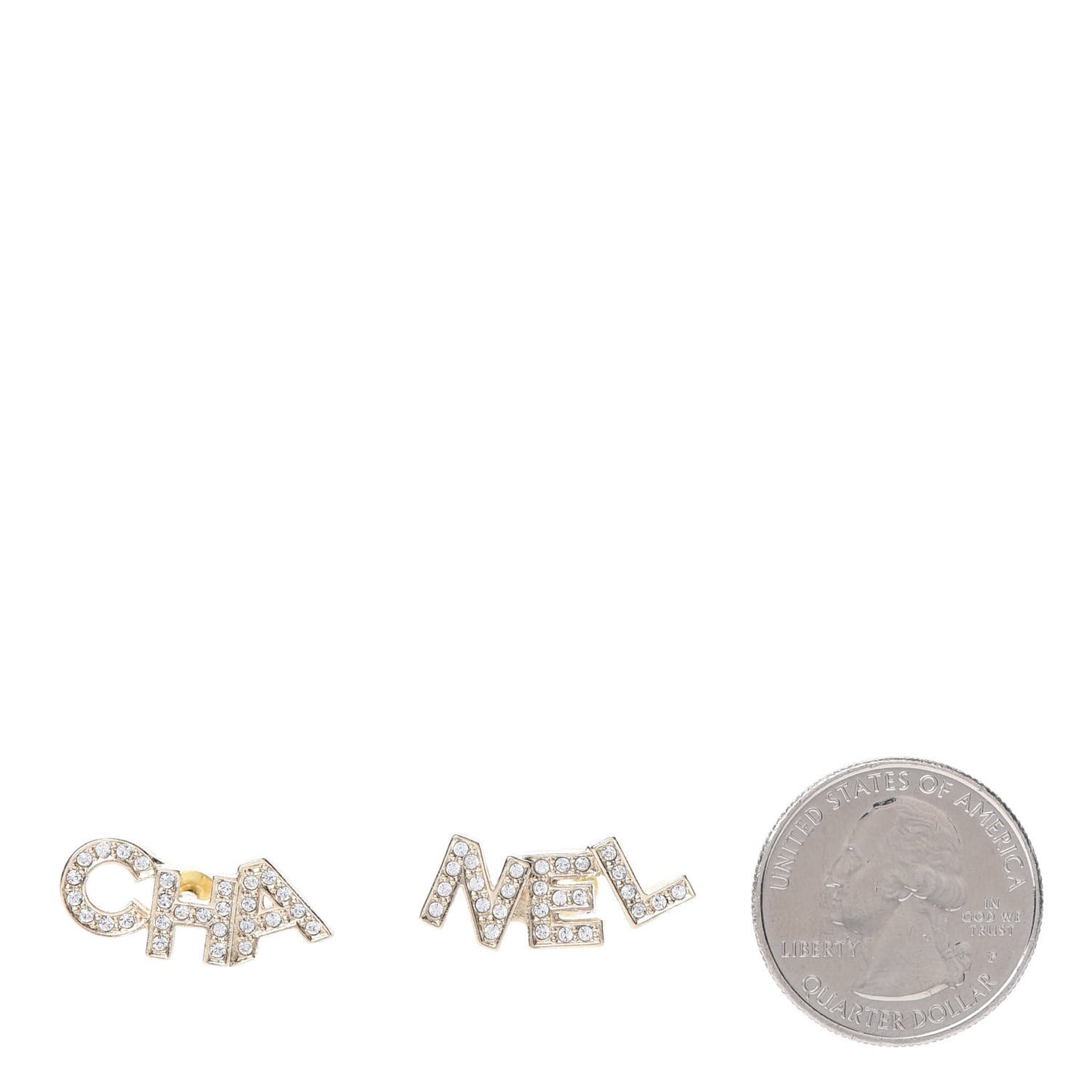 Crystal Pearl Signature Stud Earrings Gold