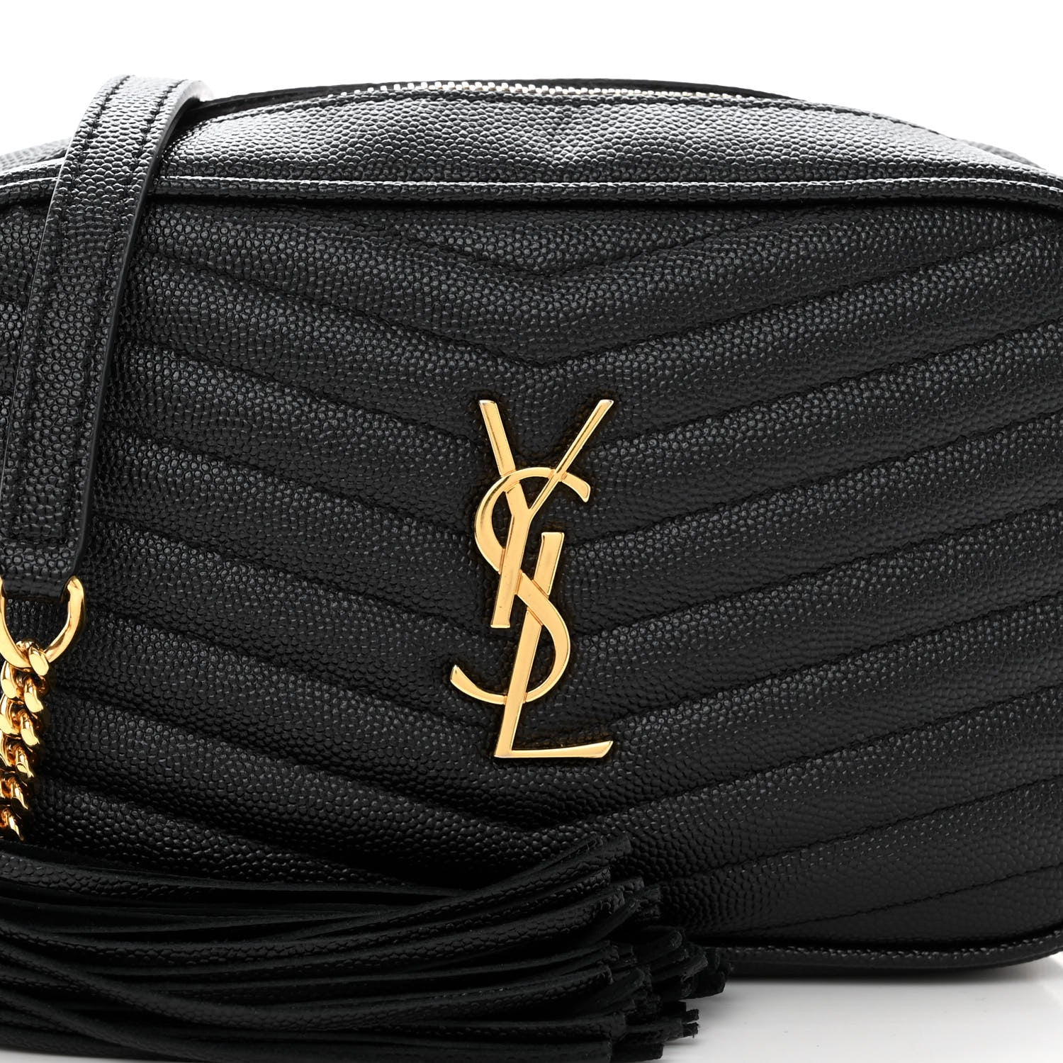 Saint Laurent SAINT LAURENT Grain De Poudre Matelasse Monogram Mini Lou Camera Bag Black 6 of 8
