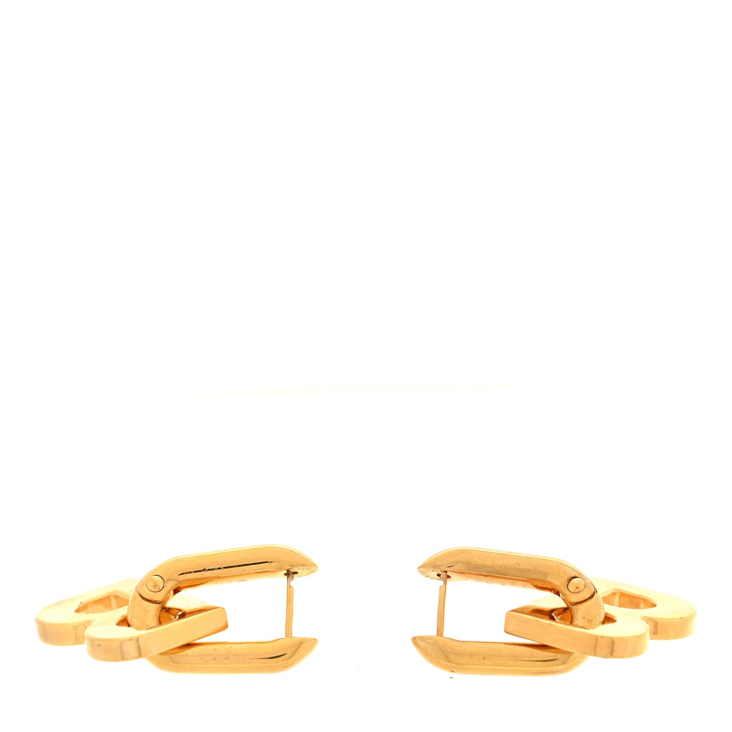 Balenciaga Metal B Chain Drop Earrings XS Gold 3 of 4