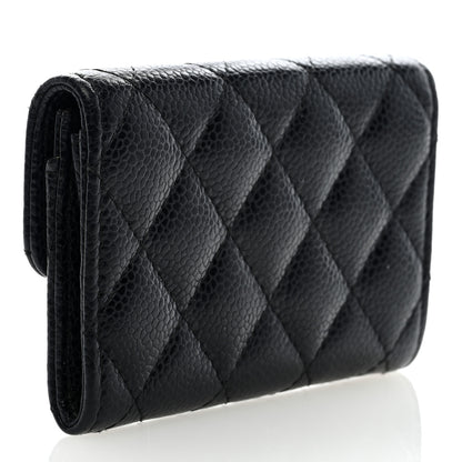 Chanel Caviar Quilted Flap Card Holder Wallet Black 3 of 8