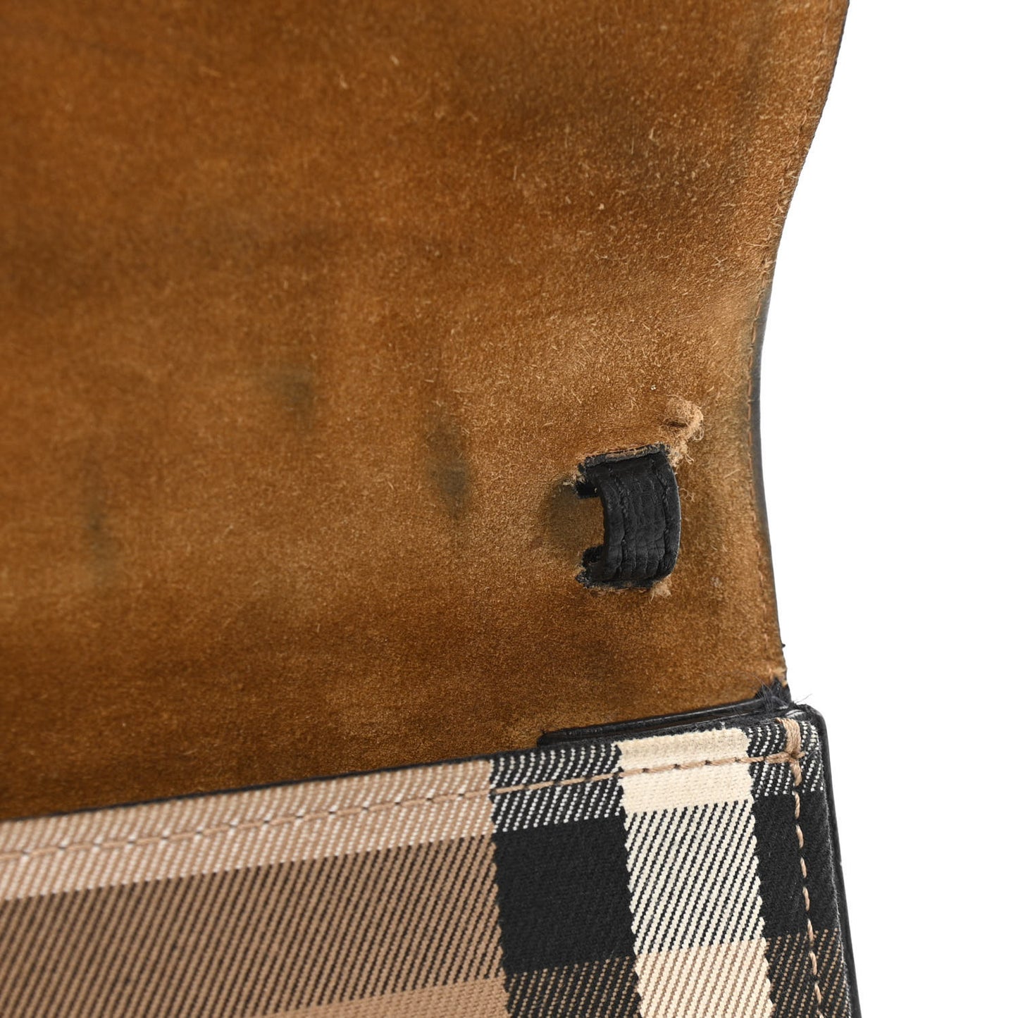 Derby Calfskin House Check Small Macken Crossbody Bag Black