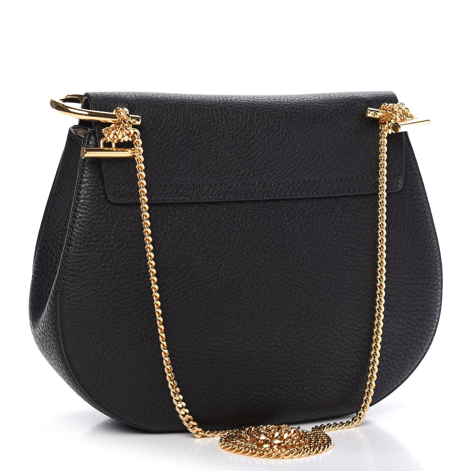 Chloe Grained Lambskin Drew Shoulder Bag Black 3 of 10