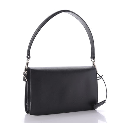 Prada Saffiano Lux Sound Shoulder Bag Black 3 of 14
