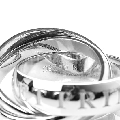 Cartier 18K White Gold 98 Xmas Limited Trinity Ring 51 5.75 5 of 5