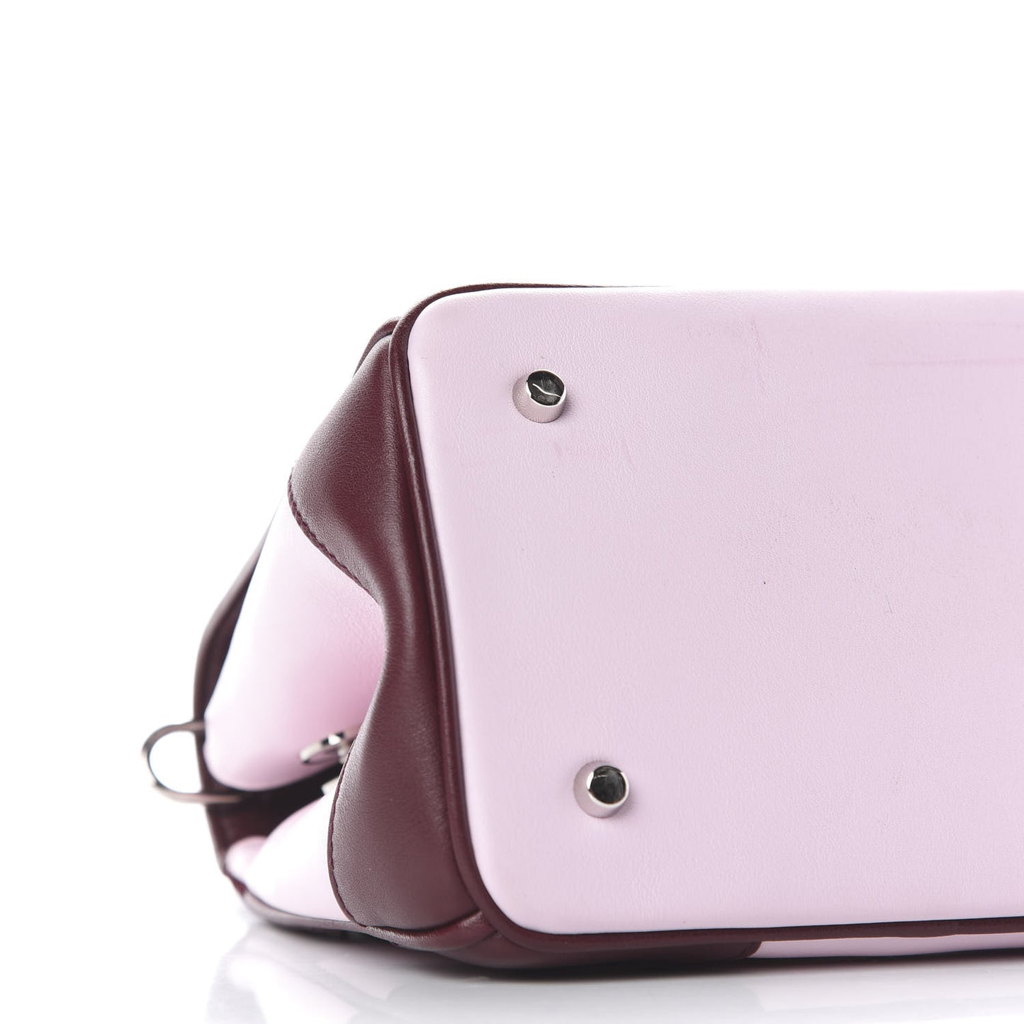 Calfskin Tri-Color Micro Be Dior Flap Pink Burgundy Red