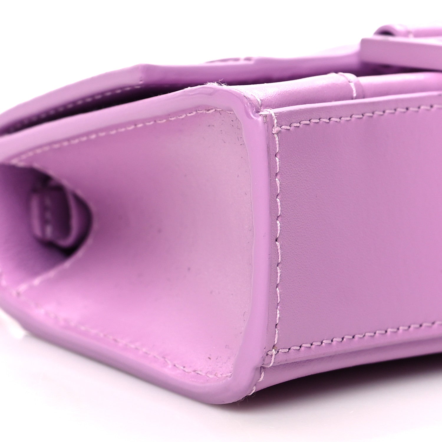 Balenciaga Shiny Box Calfskin Tonal B Hourglass Top Handle Bag Mini Lilac 9 of 10