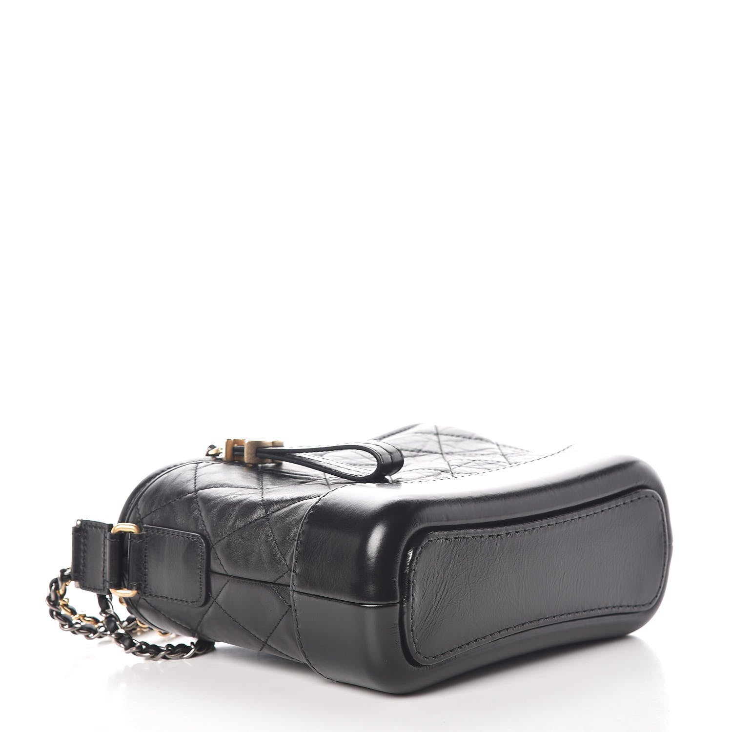 Chanel Aged Calfskin Quilted Small Gabrielle Hobo Black 4 of 10