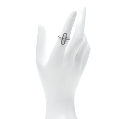Hermes 18K White Gold Diamond Ever Chaine d'Ancre Ring 53 6.25 2 of 7