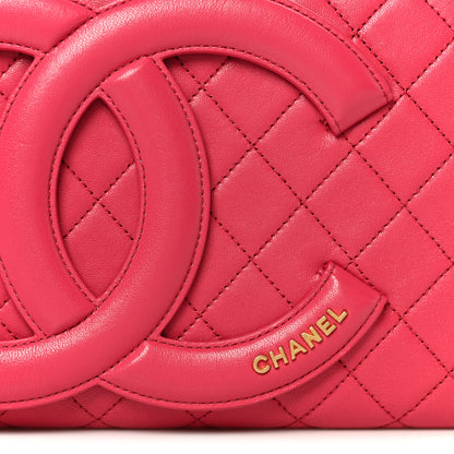Chanel Lambskin Quilted Coco Midnight Clutch Dark Pink 8 of 9