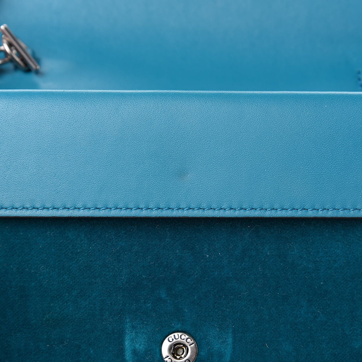 Velvet Super Mini Dionysus Shoulder Bag Pavone Cyan