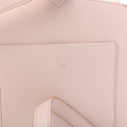 MCM Calfskin Essential Monogram Small Backpack Bisque 8 of 10