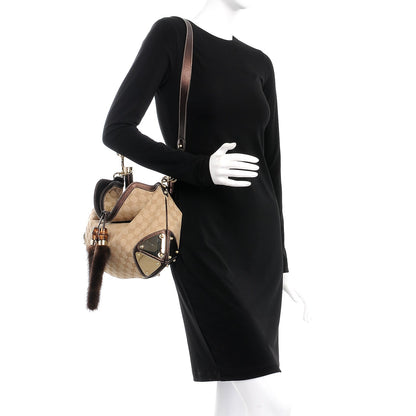 Gucci Monogram Mink Indy Small Top Handle Bag Metallic 2 of 7