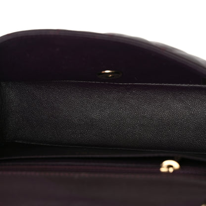 Chanel Lambskin Quilted Mini Rectangular Flap Dark Purple 5 of 11