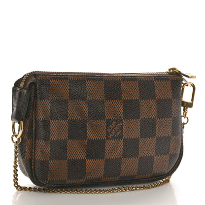 Louis Vuitton Damier Ebene Complice Trunks and Bags Mini Pochette Accessories Red 2 of 9