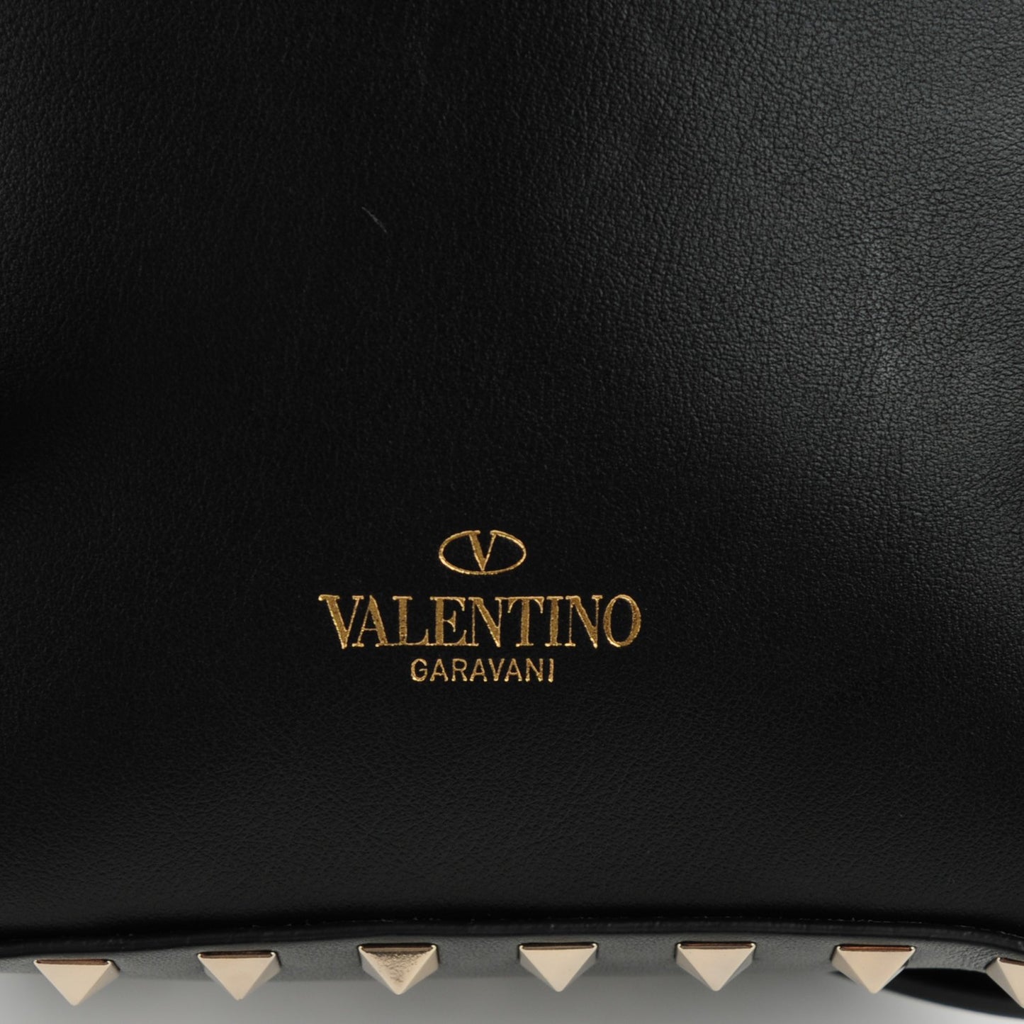 Calfskin Mini Rockstud Backpack Black