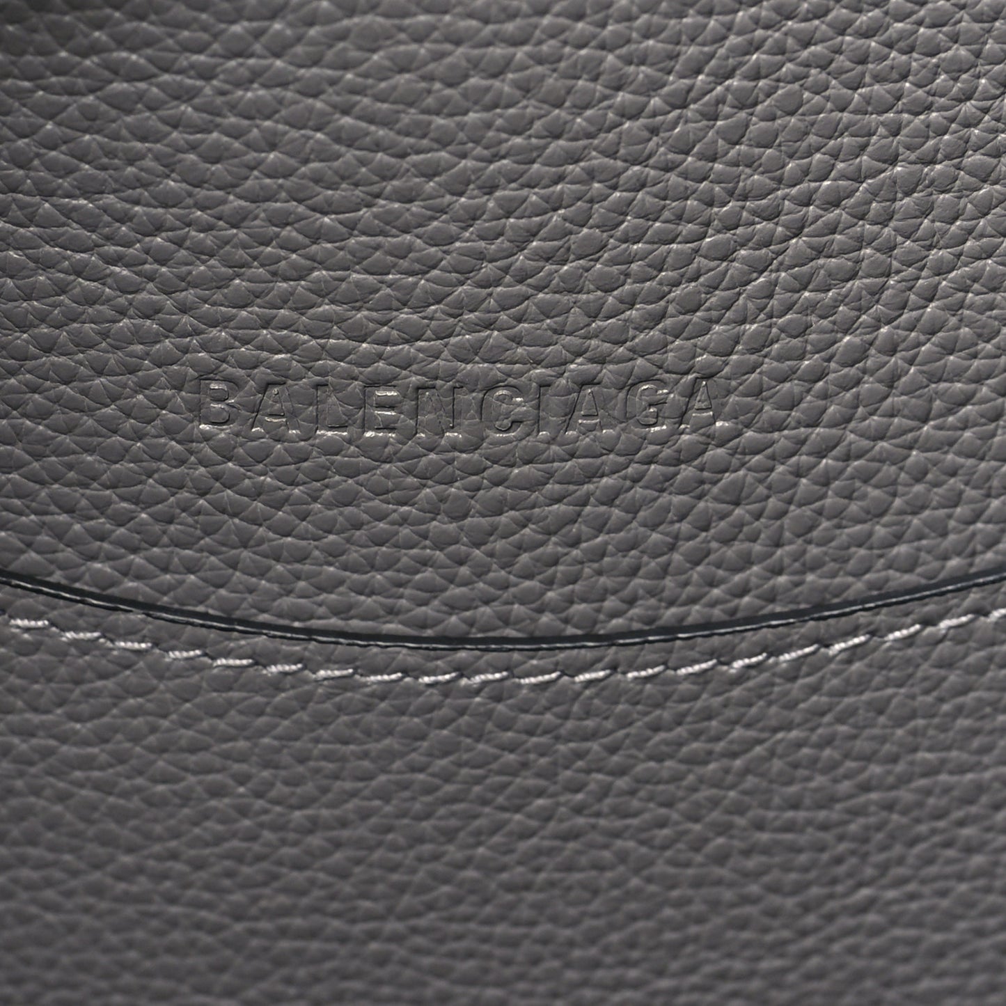 Grained Calfskin Neo Classic Silver Hardware Medium City Dark Grey