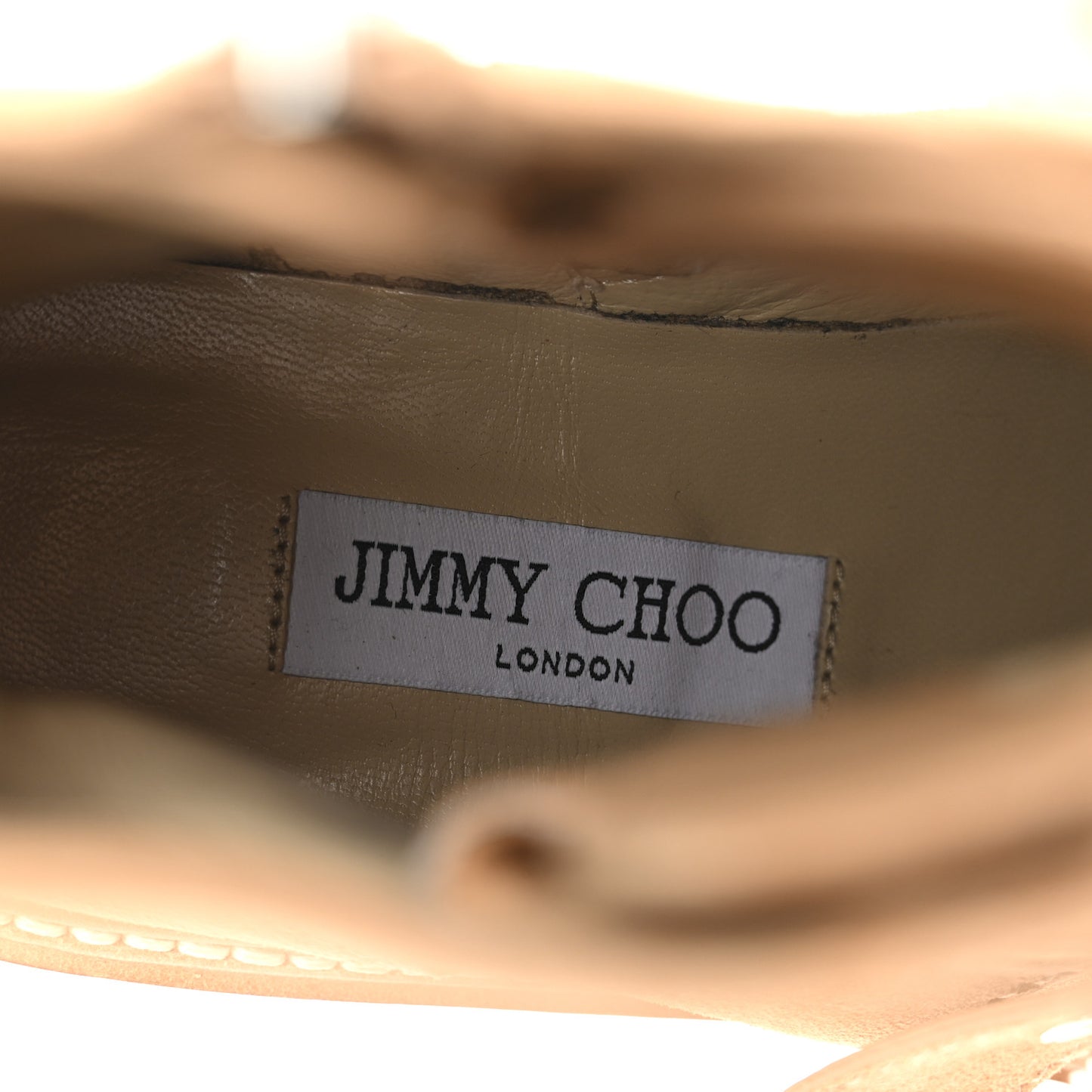 Suede Crystal Embellished Cora Flat Combat Boots 39 Caramel