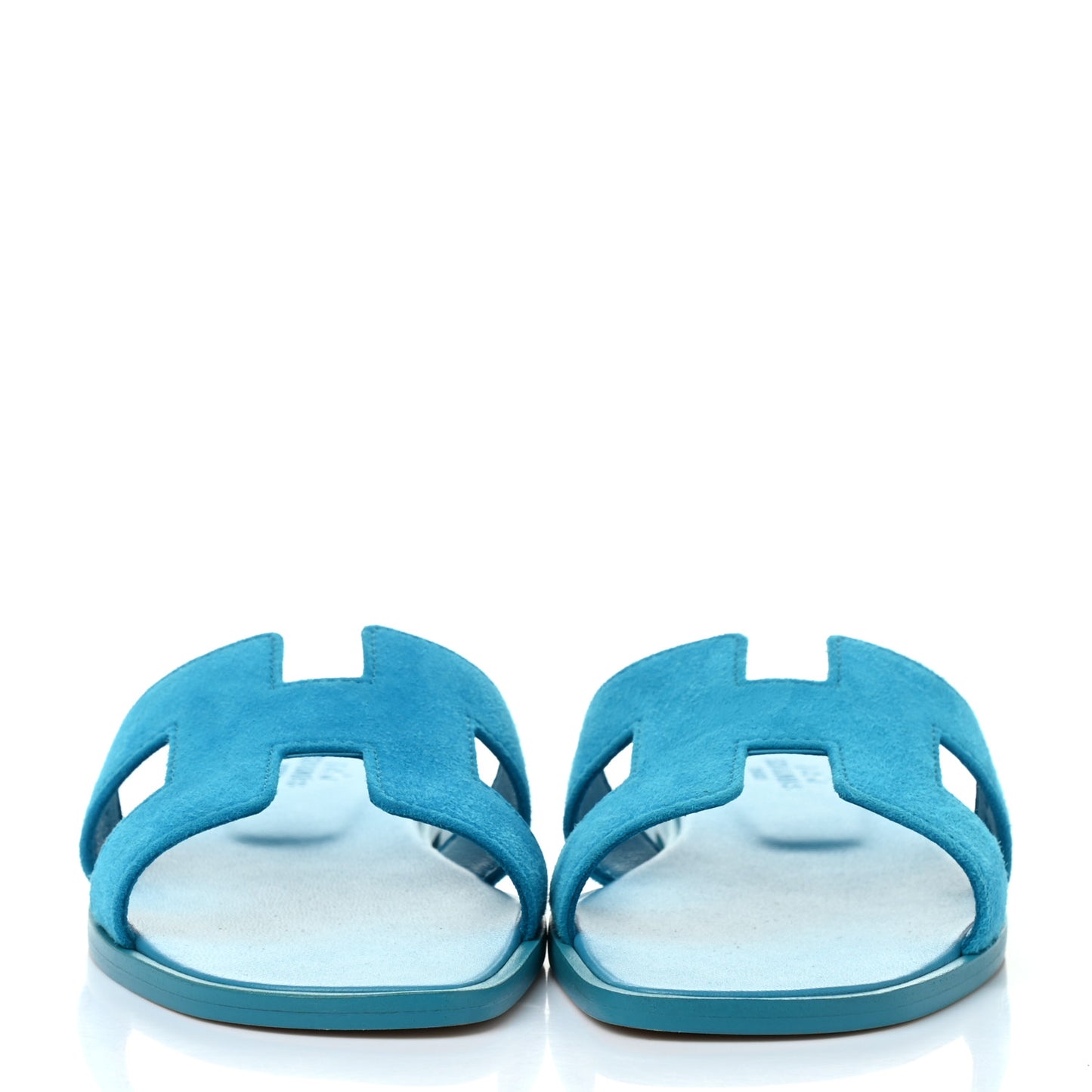Suede Goatskin Oran Sandals 35.5 Bleu Thalassa