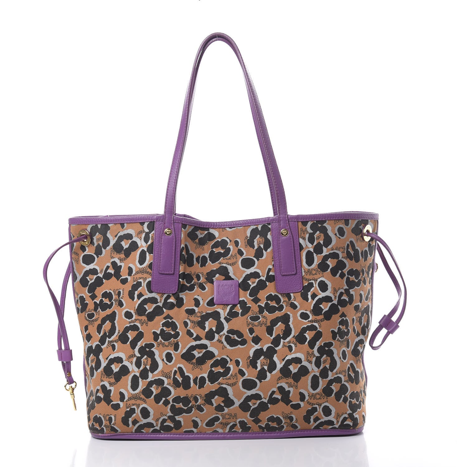 MCM Visetos Medium Project Reversible Shopper Tote Purple 4 of 17