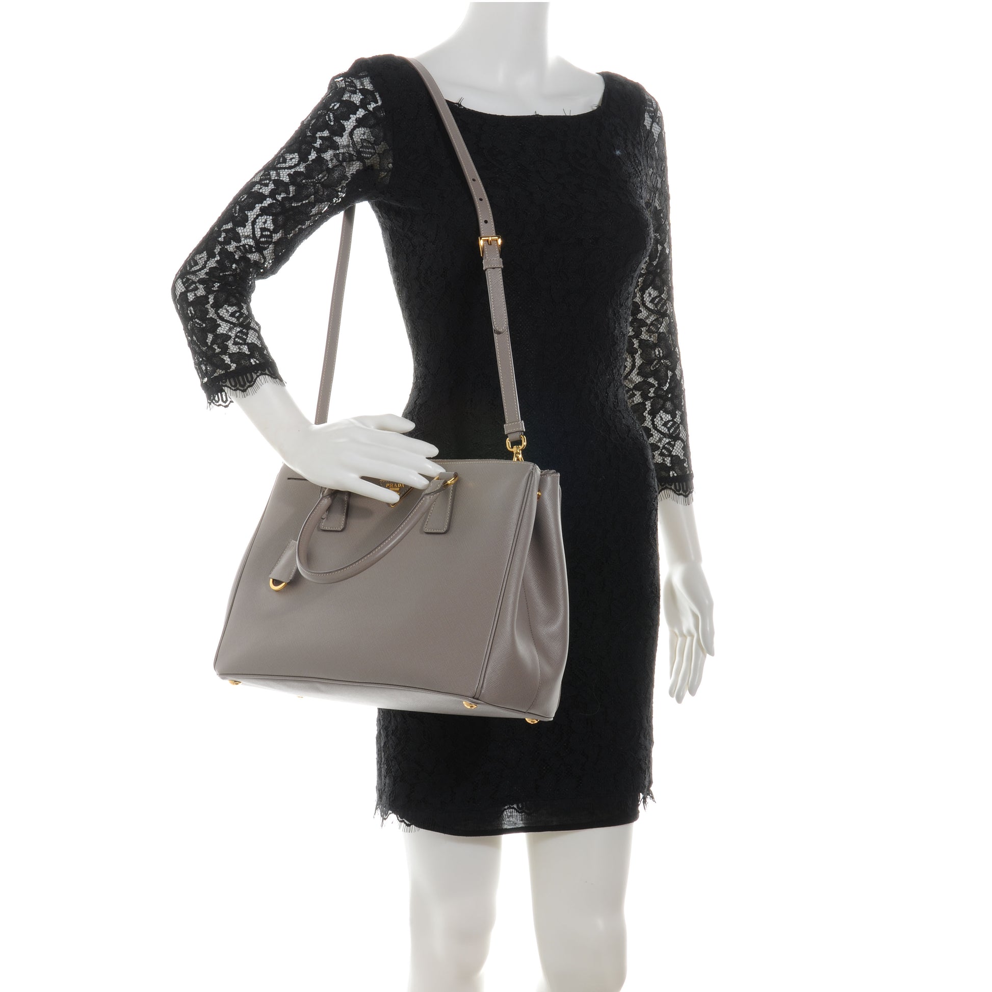 Prada Saffiano Lux Medium Tote Argilla 2 of 8