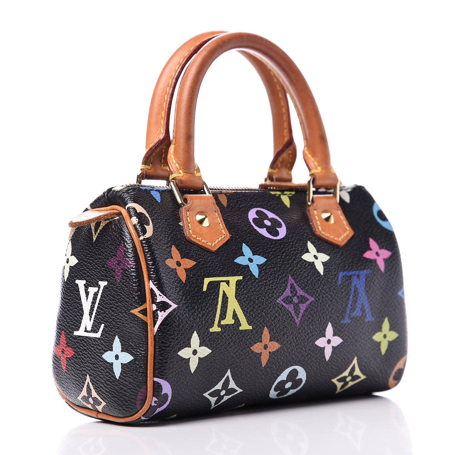 Louis Vuitton Monogram Multicolor Mini Sac HL Speedy Black 3 of 10