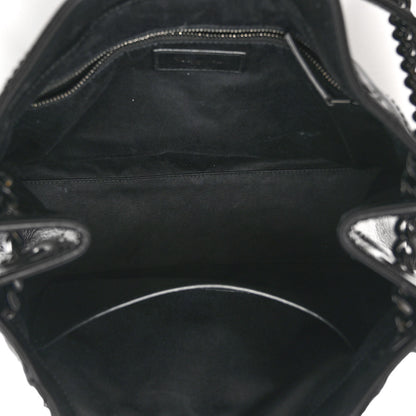 Saint Laurent Crinkled Calfskin Matelasse Monogram Medium Niki Shopper Tote Black 5 of 10