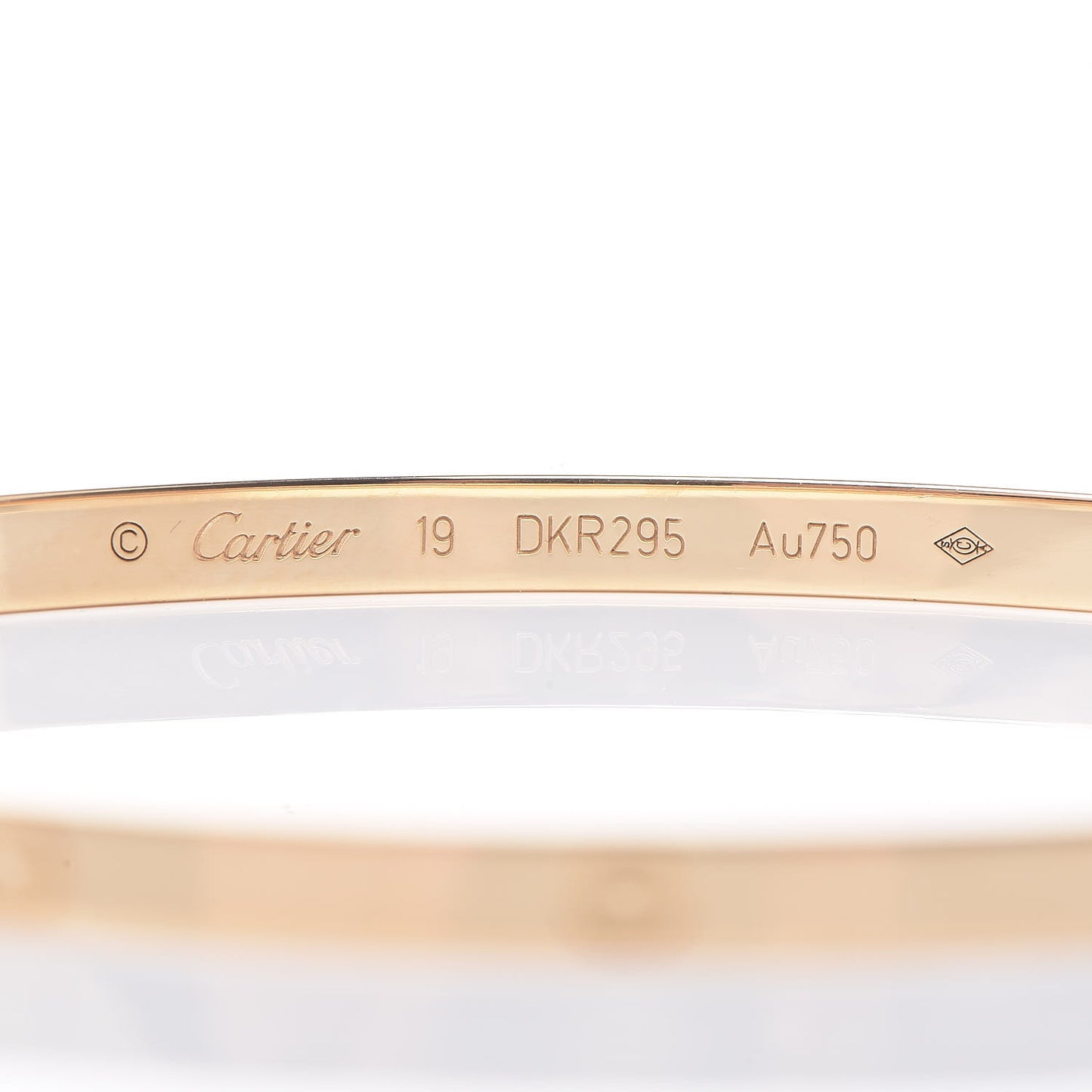 18K Yellow Gold Small LOVE Bracelet 19