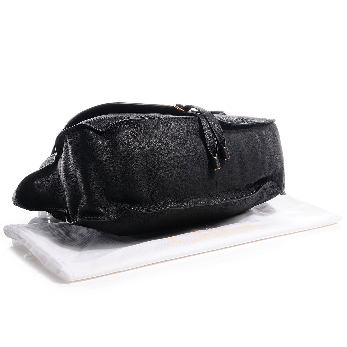 Calfskin Large Marcie Satchel Black
