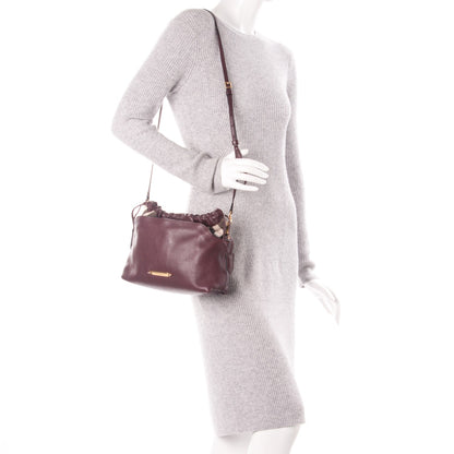 Burberry Calfskin House Check Little Crush Deep Claret 2 of 12